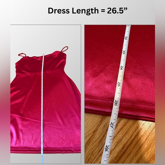 NWT - WINDSOR - RED SATIN Cocktail/Prom Dress - Sz M (Label is Large runs small) - Picture 7 of 10
